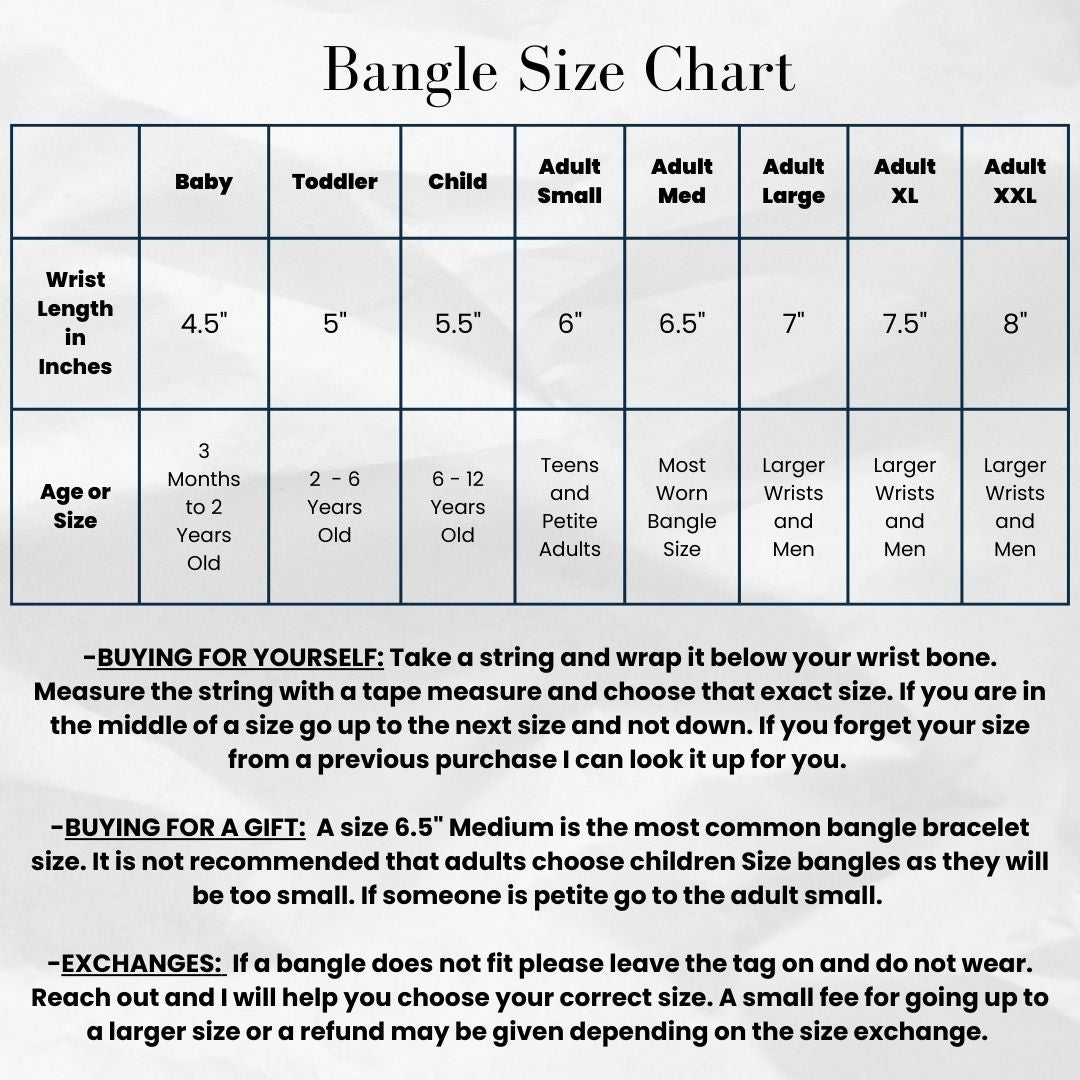 Bangle bracelet size Guide - taviametal